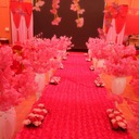 140*190 cm Rose Flower Wedding Floor Dywan Czerwony