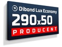 Рекламный светодиодный световой короб Dibond LUX ECONOMY 290х50см