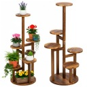 ДЕРЕВЯННАЯ ПОДСТАВКА ДЛЯ РАСТЕНИЙ НА КЛУМБЕ 6 ЯРУСОВ