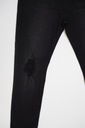 BoohooMAN čierne džínsy s dierami na kolenách W42 Značka Boohoo