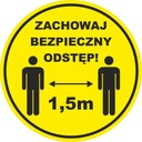 Наклейка «СОХРАНЯЙТЕ БЕЗОПАСНОЕ РАССТОЯНИЕ 1,5 м»