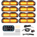 8X ФАРИ ПОПЕРЕДЖУЮЧІ СТРОБОСКОП ДОПОМОГА ЛАФЕТА 12 LED (СВІТЛОДІОД) 12V 24V IP65  фото 9