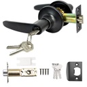 ДВЕРНАЯ РУЧКА С ЗАМКОМ НАБОР ЗАМКА ЧЕРНЫЙ + 3 КЛЮЧА