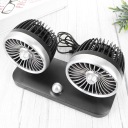 1PC PORTABLE CAR TRUCK AIR FAN DOUBLE OUTLET COOLER USB ЧОРНИЙ  (18214907722) фото min 9