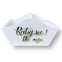 СВАДЕБНАЯ СПАСАТЕЛЬНАЯ КОРЗИНА ЗЕРКАЛО БЕЛОЕ ЗОЛОТО 1 ШТ.