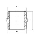 NYPEL MOSADZNÝ FI 1/2'' CAL DN 15 MOSADZ VYSTUŽENÝ Typ montáž