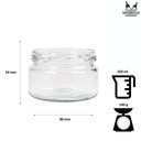 10 ks Sklenené poháre 250 ml na džem + viečko Kód výrobcu SLOIK_250_10x