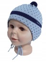MAXIMO čiapka bonetka 100% VLNA WOOL na podšívke viazaná 56-62-68 Vek dieťaťa 2 mesiace +