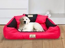 Pelech pre psa ohrádka KINGDOG 55x45 cm personalizovaná nepremokavá červená Farba čierna odtiene červenej