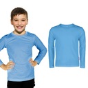 BLUZKA DZIECIĘCA GŁADKA BAWEŁNIANA DŁUGI RĘKAW 134