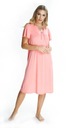 MEWA Krásna dámska nočná košeľa Consuela 56 ružová Výstrih špic