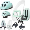 FOTELIK ROWEROWY GO MINI + OSŁONA + KASK XS MINT