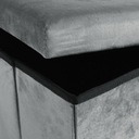 Velúrová skladacia taburetka DIEGO grafitová VELVET veľkosť L Hmotnosť (s balením) 2.6 kg