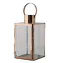 ФОНАРЬ РОЗОВОЕ ЗОЛОТО, металл/стекло, высота 31см.