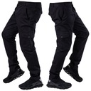 Черные тканевые прямые армейские брюки R.38 Aarao