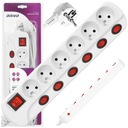 УДЛИНИТЕЛЬ 6 РОЗЕТОК С ВЫКЛЮЧАТЕЛЯМИ ПИТАНИЯ ОТКЛЮЧЕНЫ ПЕРЕГРУЗКА