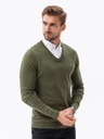 Pánsky sveter s bielym olivovým golierom E120 XXL Značka Ombre