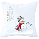 ДЕКОРАТИВНАЯ НАВУШКА 40х40 РОЖДЕСТВЕНСКИЙ СНЕГОВИК