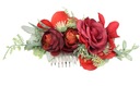 Гребень для волос пионовидная роза RED свадебное украшение