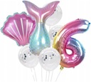 Воздушные шары на день рождения, 7 шт, конфетти, русалка 6 лет