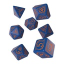 Мастерская Q Mage RPG Dice Темно-синий и оранжевый