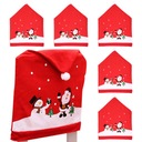 6x Рождественский чехол, орнамент, кремовый, украшение для стула, табурет, спинка