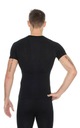 Brubeck Pánske tričko s krátkym rukávom ACTIVE WOOL čierne M Dominujúca farba čierna