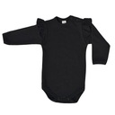 БОДИ С РЮШАМИ, ЧЕРНЫЙ ХЛОПОК, размер 68