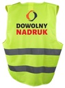 KAMIZELKA ODBLASKOWA Z NADRUKIEM TYŁ M