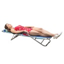 Leżak plażowy z zagłówkiem ROZKŁADANY do 100kg