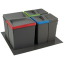 Контейнер-сортировщик мусора 45 1х15л, 2х7л EMUCA