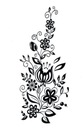 Tatuaż mocny Orientalne Kwiaty jak henna M290