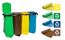 Stojan na vrecia 120L na odpadky 4 druhy odpadu Farba viacfarebná