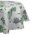 Скатерть ПЯТЕНОСТОЙКАЯ Монстера 140х200 ОВАЛ