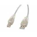 USB 2.0 AM-BM Ферритовый кабель 3 м, прозрачный