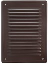 ВЕНТИЛЯЦИОННАЯ РЕШЕТКА 14X21 КОСАЯ СЕТКА КОРИЧНЕВЫЙ МЕТАЛЛ
