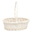 ПЕСХАЛЬНАЯ ПЛЕТЕНАЯ КОРЗИНА, БЕЛАЯ 29см РОЖДЕСТВЕНСКАЯ КОРЗИНА ПОДАРОЧНАЯ КОРЗИНА