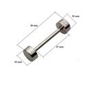 Sztanga okucie do torby torebki 27 x 10 mm srebrny Rodzaj klamry