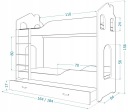 Ліжко Поверхове Котедж з малюнком 80х190 JACK