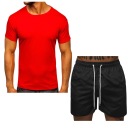 ЛЕТНИЙ КОМПЛЕКТ: КРАСНАЯ ФУТБОЛКА И ПЛЯЖНЫЕ ШОРТЫ XXL