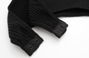 MD czarne body falbana czarna bluzka | L/40 Dekolt okrągły