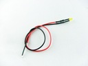DIODA LED 3mm 12V DC ŻÓŁTA Z PRZEWODEM 20cm