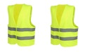 KAMIZELKA ODBLASKOWA OSTRZEGAWCZA ŻÓŁTY ŻÓŁTA 2szt