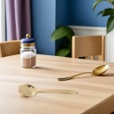 Столові Прибори, Ложки, Речі Першої Необхідності Золотий Spork 2 Szt