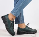 Женские кожаные туфли бутылочно-зеленого цвета на молнии HELIOS SIZE. 39