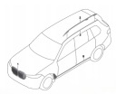 BMW X7 G07 X7 G07 LCI DROITE MOULURE TOITS TOITS SOUS BARRES DE TOIT NOIREphoto 12