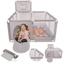 ВОСПРОИЗВЕДЕНИЕ С КОРЗИНОЙ, СУХОЙ БАССЕЙН ДЛЯ ДЕТЕЙ, 400 ШАРИКОВ KK-100X СВЕТЛО-СЕРЫЙ