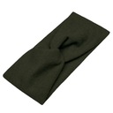 Женская повязка-тюрбан цвета хаки с переплетением волос.