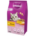 WHISKAS SUCHÉ KRMIVO PRE MAČKY | KURACIE MÄSO | KREHKÉ PAŠTÉTY | 14 kg