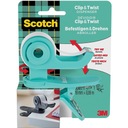 Диспенсер для офисной ленты Scotch Clip&Twist C-19 (+лента) зеленый